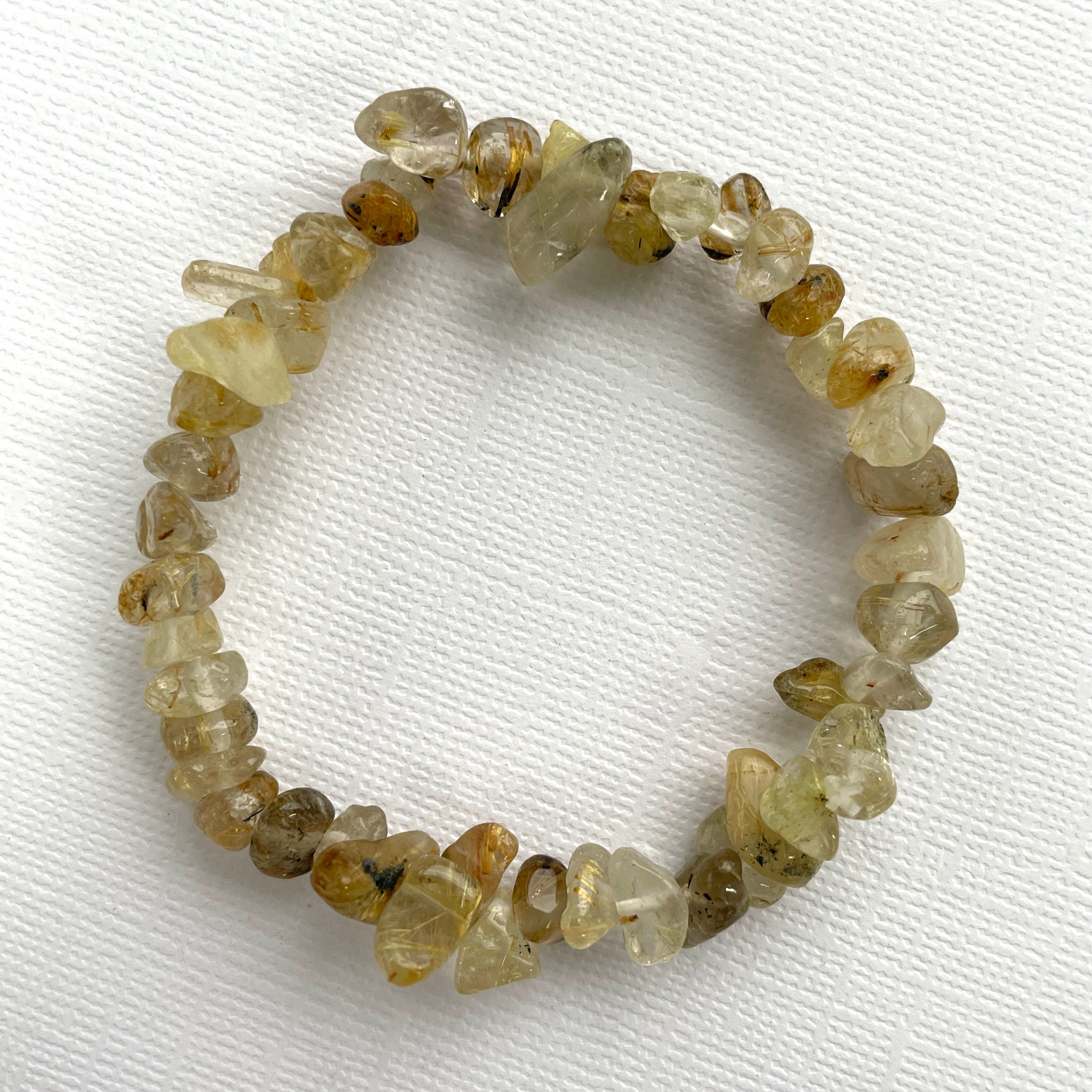 Gold Rutile Quartz Chip Bracelet Gold Rutile Quartz Chip Bracelet